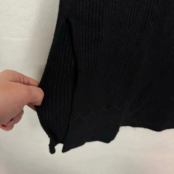 ANTHROPOLOGIE Minimalist Shea Knit Sweater Midi Black Viscose Dress Size XS - Picture 6 of 8